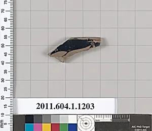 Terracotta rim fragment of a kylix (drinking cup)