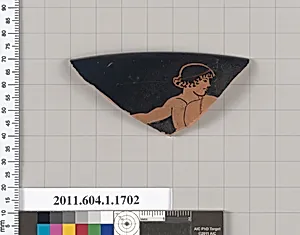 Terracotta rim fragment of a kylix (drinking cup)