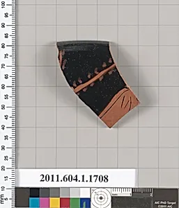 Terracotta rim fragment of a kylix (drinking cup)