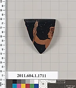 Terracotta rim fragment of a kylix (drinking cup)