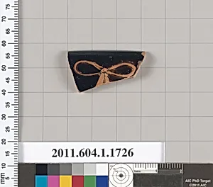 Terracotta rim fragment of a kylix (drinking cup)