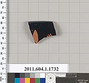Terracotta rim fragment of a kylix (drinking cup)