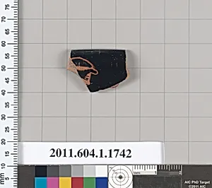 Terracotta rim fragment of a kylix (drinking cup)