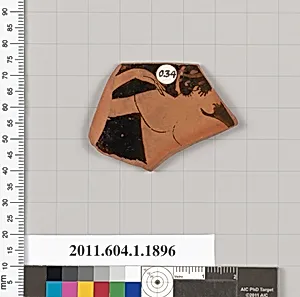 Terracotta rim fragment of a kylix (drinking cup)