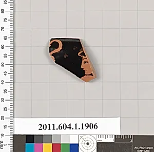 Terracotta rim fragment of a kylix (drinking cup)
