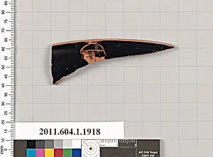 Terracotta rim fragment of a kylix (drinking cup)