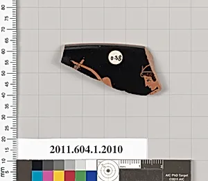 Terracotta rim fragment of a kylix (drinking cup)