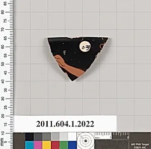 Terracotta rim fragment of a kylix (drinking cup)