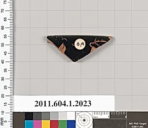 Terracotta rim fragment of a kylix (drinking cup)