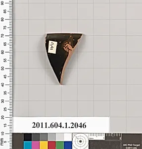 Terracotta rim fragment of a kylix (drinking cup)