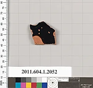 Terracotta rim fragment of a kylix (drinking cup)