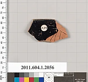 Terracotta rim fragment of a kylix (drinking cup)