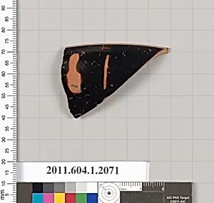 Terracotta rim fragment of a kylix (drinking cup)