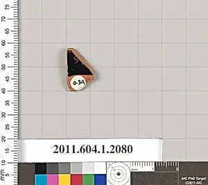 Terracotta rim fragment of a kylix (drinking cup)