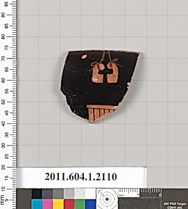 Terracotta rim fragment of a kylix (drinking cup)