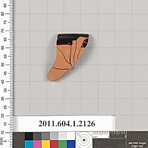 Terracotta rim fragment of a kylix (drinking cup)