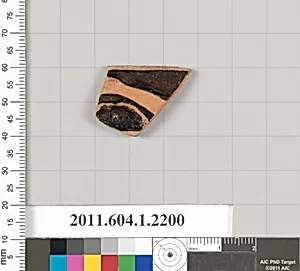 Terracotta rim fragment of a kylix (drinking cup)