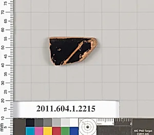 Terracotta rim fragment of a kylix (drinking cup)
