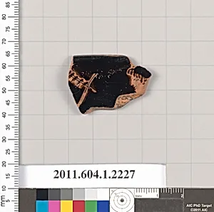Terracotta rim fragment of a kylix (drinking cup)