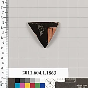 Terracotta rim fragment of a kylix (drinking cup)