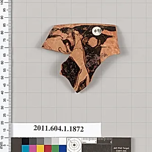 Terracotta rim fragment of a kylix (drinking cup)
