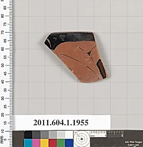 Terracotta rim fragment of a kylix (drinking cup)