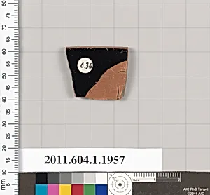 Terracotta rim fragment of a kylix (drinking cup)