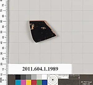 Terracotta rim fragment of a kylix (drinking cup)