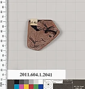 Terracotta rim fragment of a kylix (drinking cup)