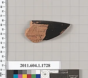 Terracotta rim fragment of a kylix (drinking cup) by Proto-Panaetian Group