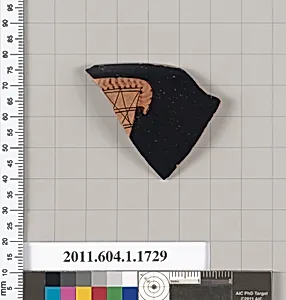 Terracotta rim fragment of a kylix (drinking cup)