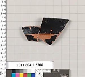 Terracotta rim fragment of a kylix (drinking cup)