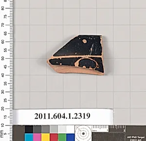 Terracotta rim fragment of a kylix (drinking cup)