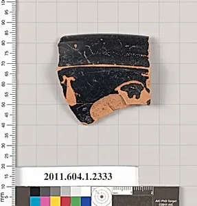 Terracotta rim fragment of a kylix (drinking cup)