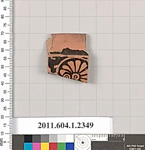 Terracotta rim fragment of a kylix (drinking cup)