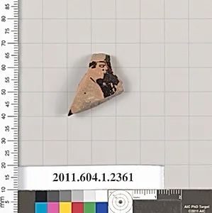 Terracotta rim fragment of a kylix (drinking cup)