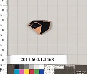 Terracotta rim fragment of a kylix (drinking cup)