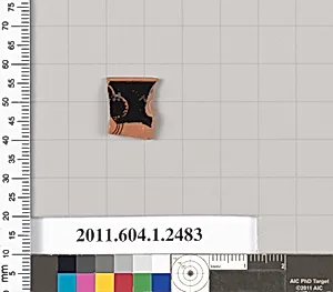 Terracotta rim fragment of a kylix (drinking cup)