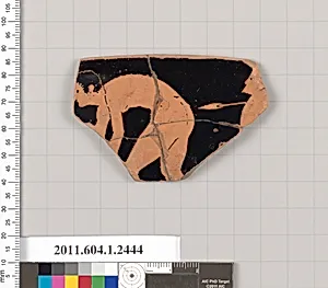 Terracotta rim fragment of a kylix (drinking cup)