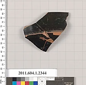 Terracotta rim fragment of a kylix (drinking cup)