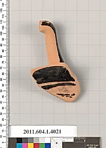 Terracotta rim fragment of a kylix (drinking cup)