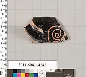 Terracotta rim fragment of a kylix (drinking cup)