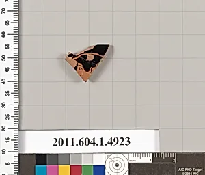 Terracotta rim fragment of a kylix (drinking cup)