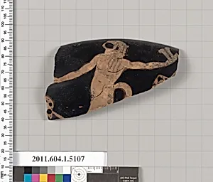 Terracotta rim fragment of a kylix (drinking cup)