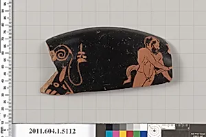 Terracotta rim fragment of a kylix (drinking cup)