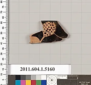 Terracotta rim fragment of a kylix (drinking cup)