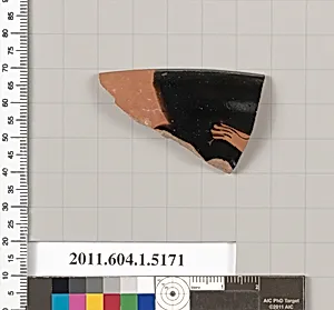 Terracotta rim fragment of a kylix (drinking cup)