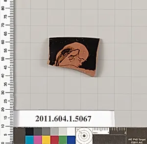 Terracotta rim fragment of a kylix (drinking cup)