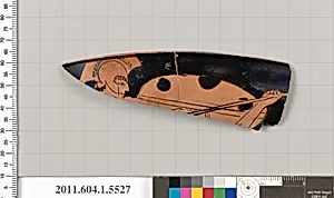 Terracotta rim fragment of a kylix (drinking cup) by Unknown Artist