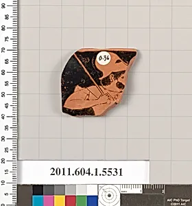 Terracotta rim fragment of a kylix (drinking cup) by Unknown Artist